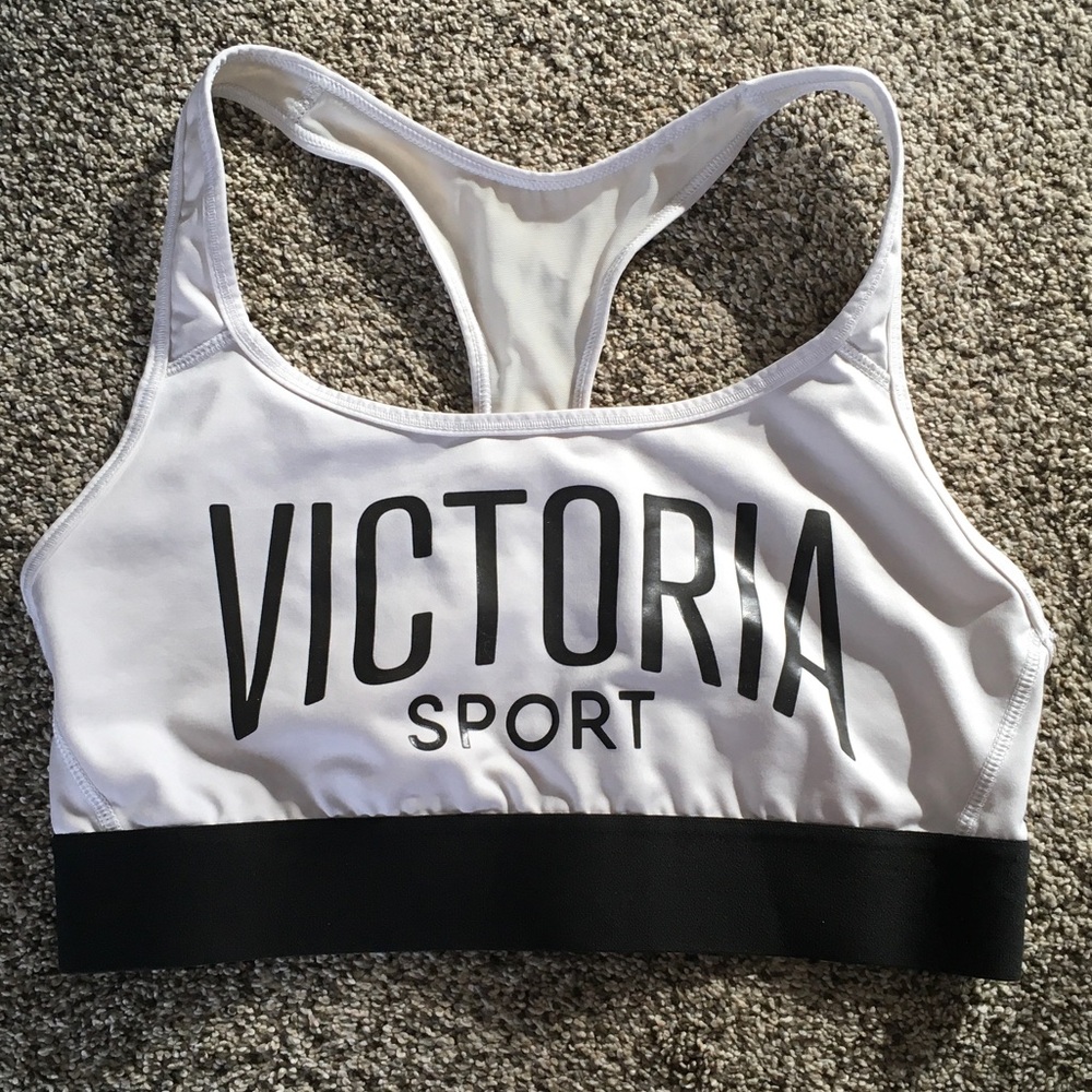 Victoria's Secret White and Black Sports Bra